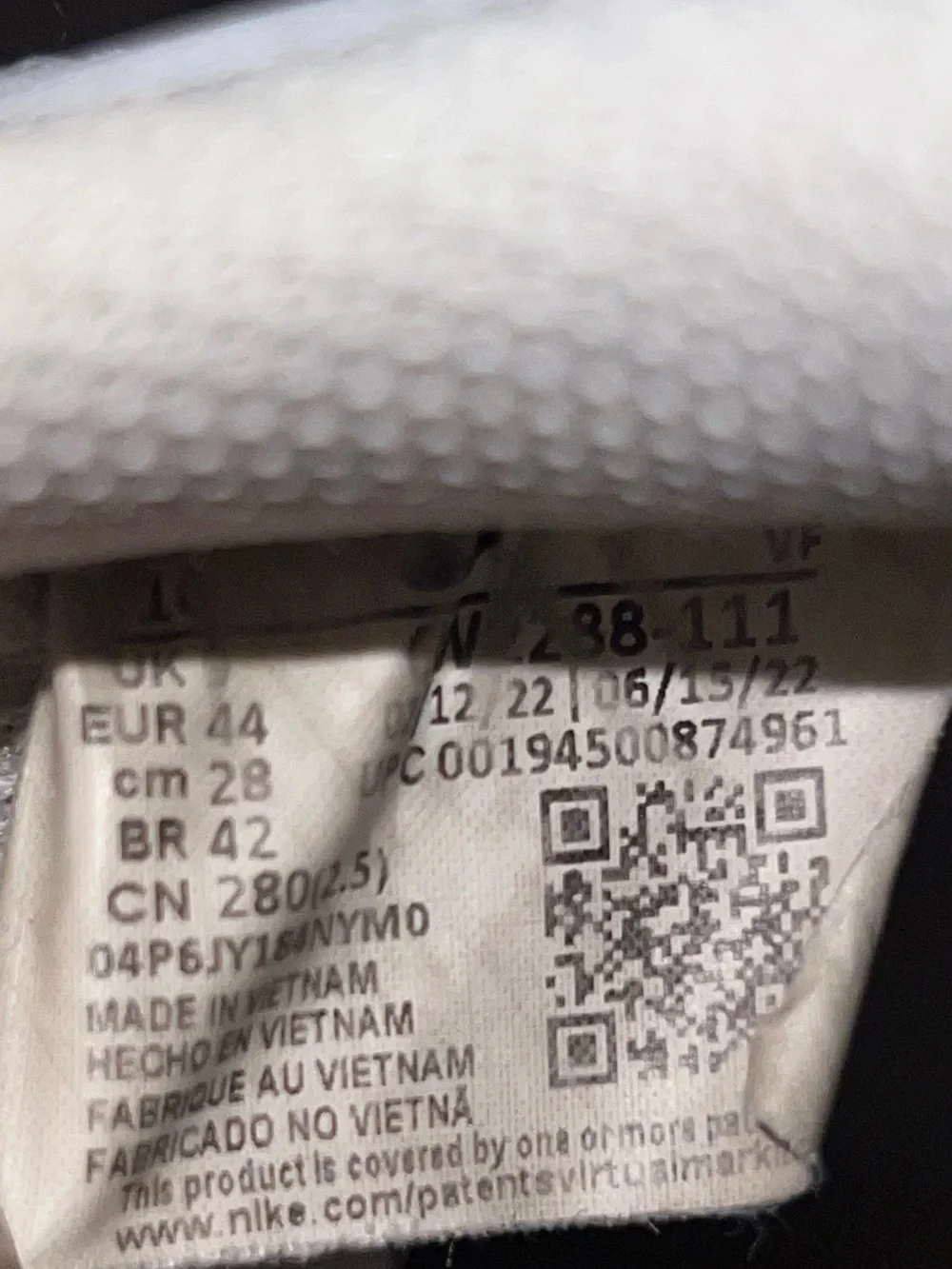 Nike White Low-Top Leather Sneakers Mens shoes 10